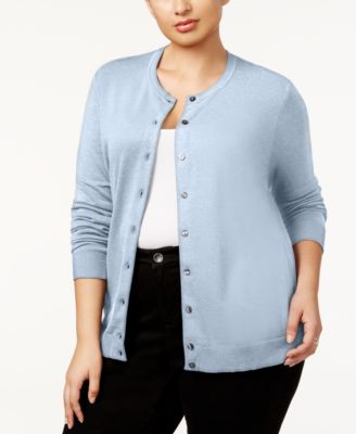 light blue cardigan plus size