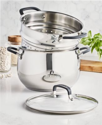 Belgique - Stainless Steel 8-Qt. Stock Pot with Multi-Use Insert