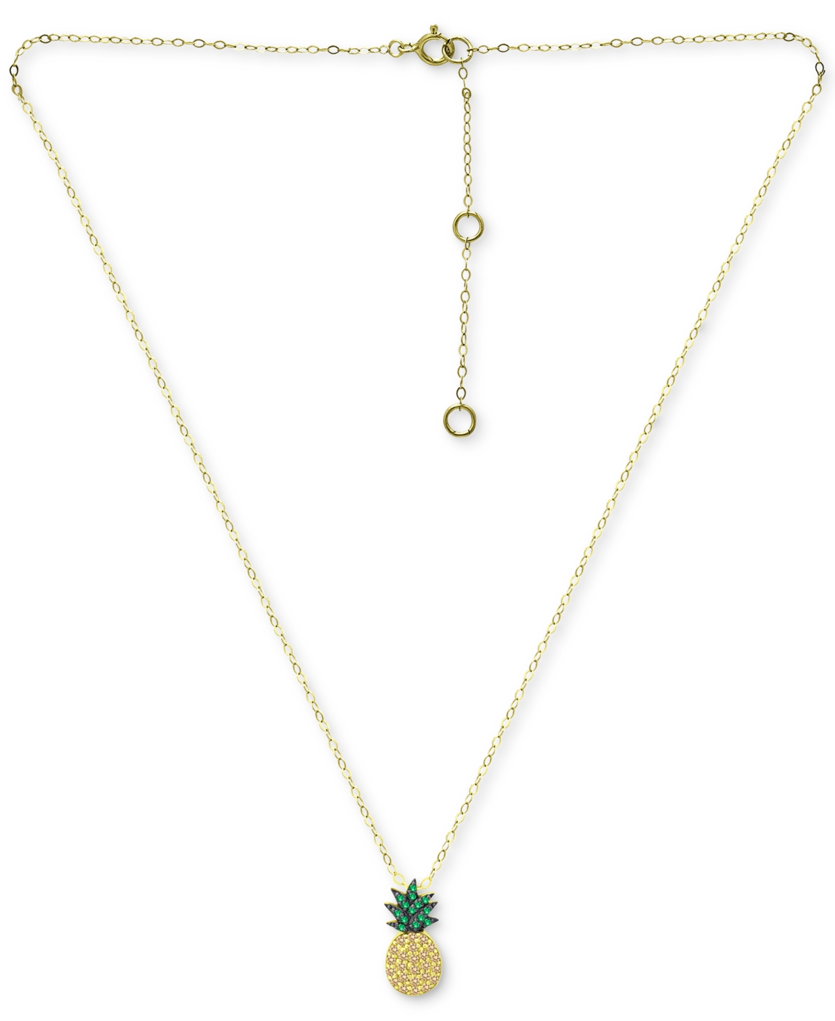 Giani Bernini Cubic Zirconia Pineapple Pendant Necklace in 18k Gold-Plated Sterling Silver, 16