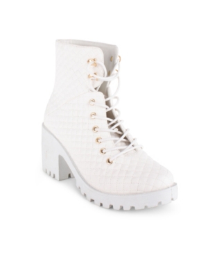 image of Wanted Women-s Amari Lug Sole Quilted Combat Boots Women-s Shoes