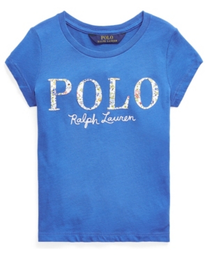 image of Polo Ralph Lauren Toddler Girls Floral Cotton Jersey Logo Tee