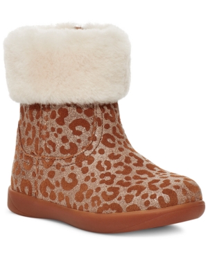 image of Ugg Baby Girls Jorie Glitter Leopard Booties