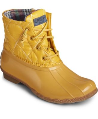 yellow sperry boots