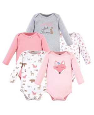 Hudson Baby Girls Fox Long-Sleeve Bodysuits Pack of 5