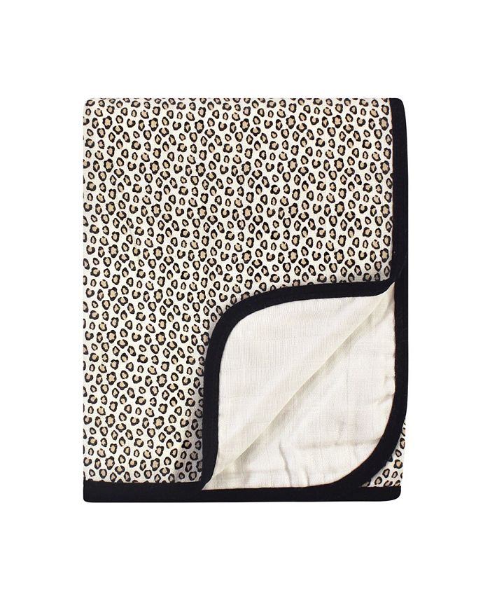 Little Treasure Baby Boys And Girls Leopard Muslin Tranquility Quilt 