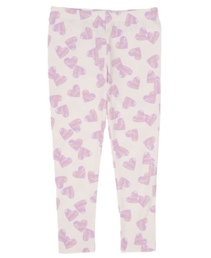 image of Epic Threads Little Girls All Over Heart Print Mix and Match Knit Legging