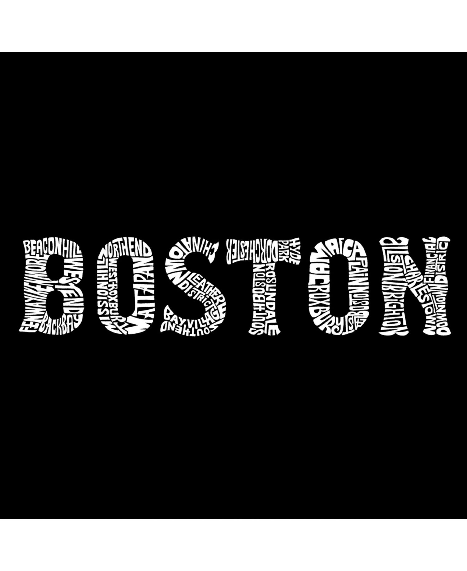 Men's Word Art Boston Neighborhoods Crewneck Sweatshirt