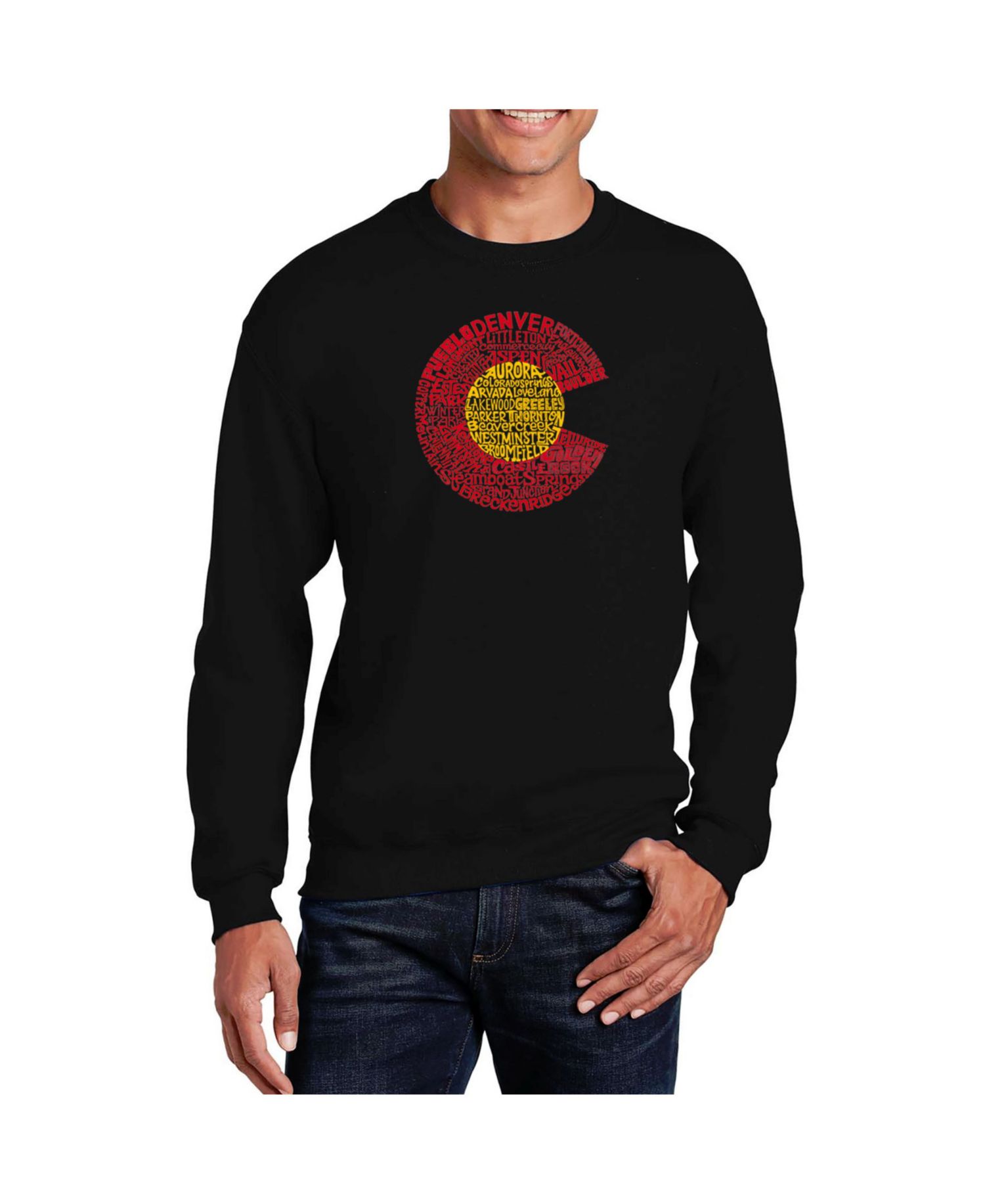 Men's Word Art Colorado Crewneck Sweatshirt