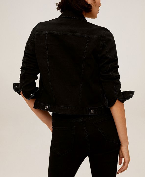 MANGO Women's Black Denim Jacket & Reviews Women Macy's