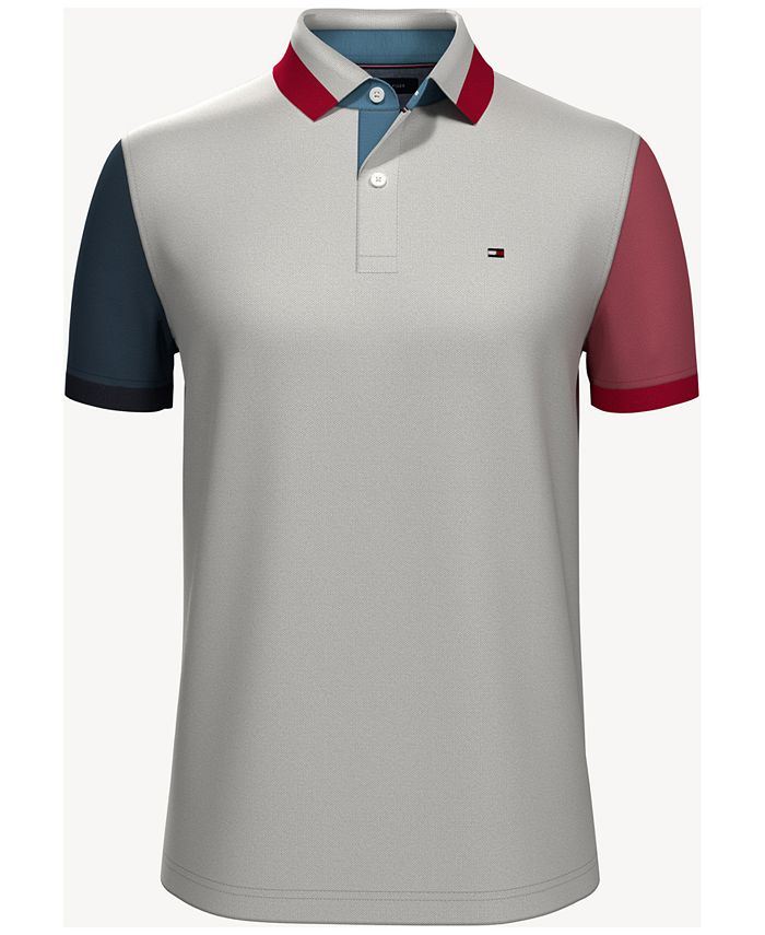 Tommy Hilfiger Men's Custom Fit Colorblock Polo Shirt & Reviews - Polos ...