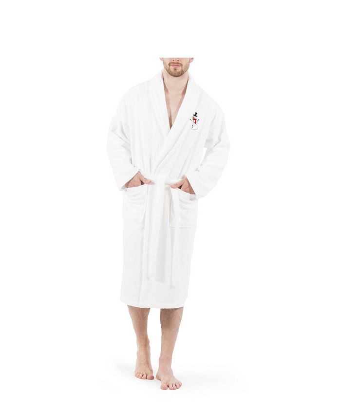 Linum Home Snowman Design Embroidered Terry Bathrobe Macy's