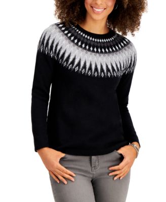 macy's black sweater