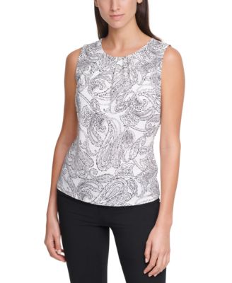 Calvin Klein - Sleeveless Pleated Top
