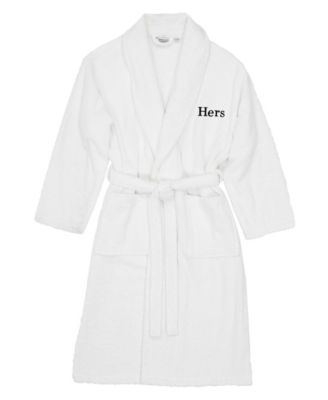Bookman Font Turkish Cotton Embroidered Hers Terry Bathrobe