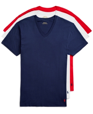 Polo Ralph Lauren Men's 3-Pk. Classic-Fit Cotton V-Neck Undershirts