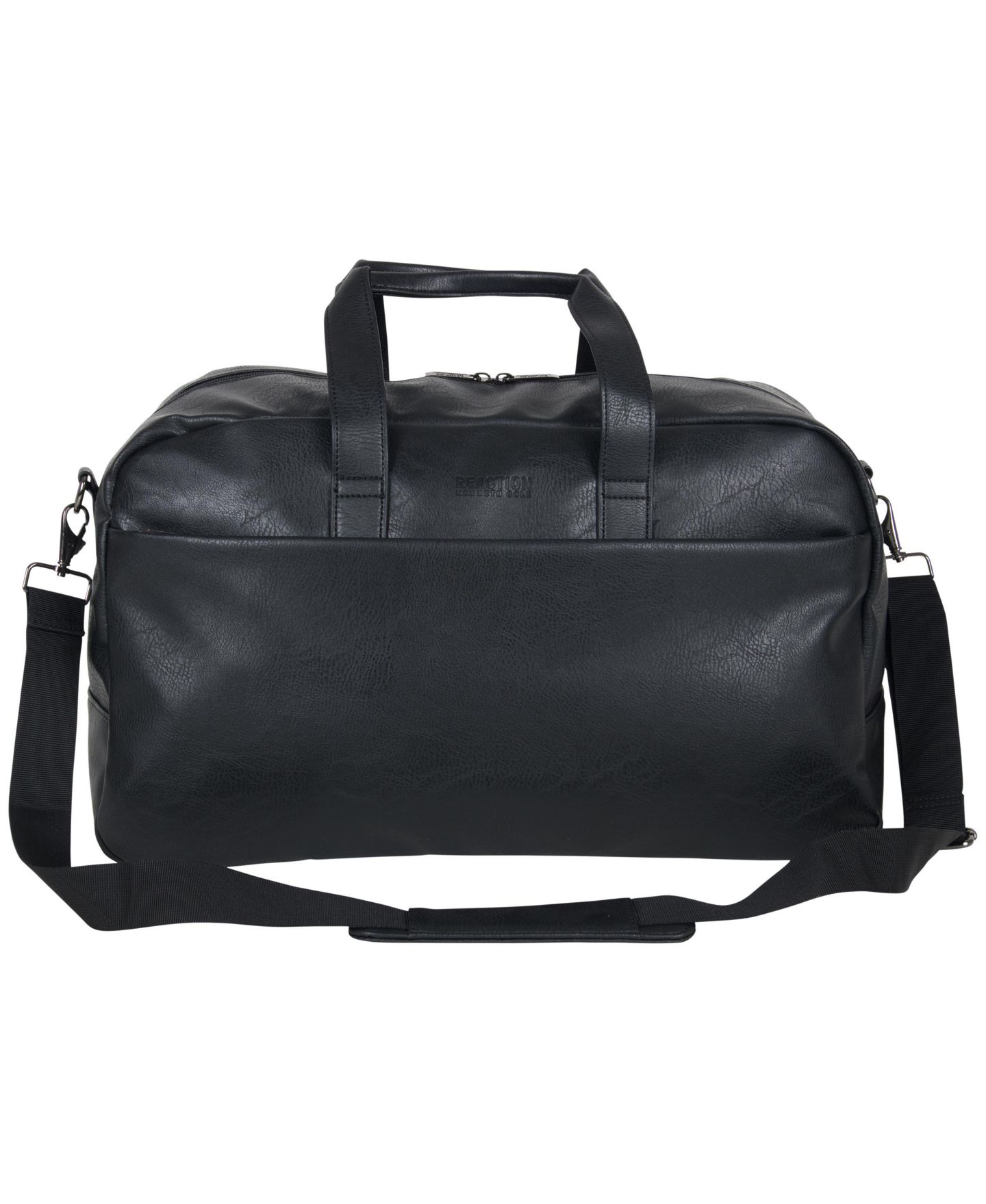 Чемоданы Kenneth Cole Reaction 20" Faux Leather Lightweight Carry-On Travel Duffel, цвет: Чёрный — фото 1