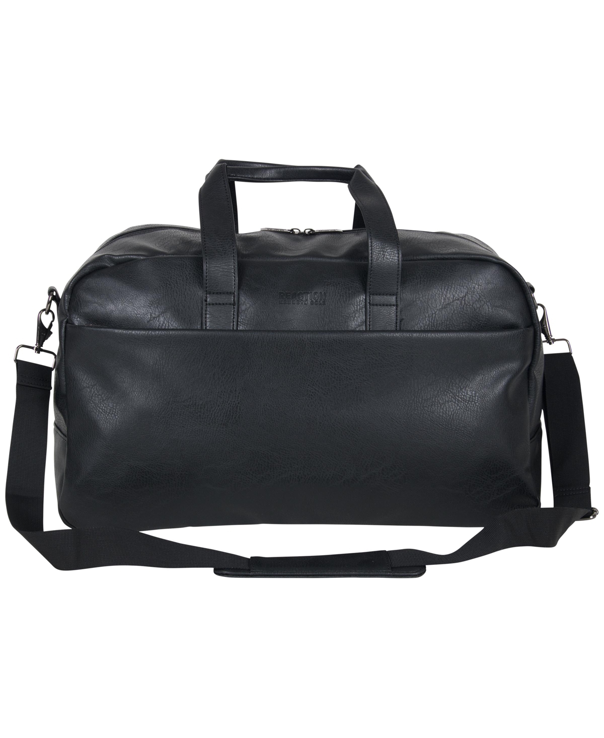 20" Faux Leather Lightweight Carry-On Travel Duffel - Black