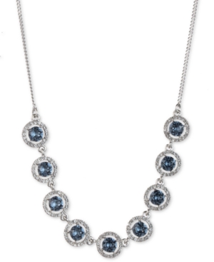 image of Givenchy Silver-Tone Stone & Crystal Statement Necklace, 16