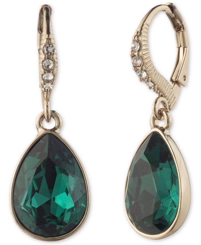Givenchy Teardrop Stone & Crystal Drop Earrings - Macy's