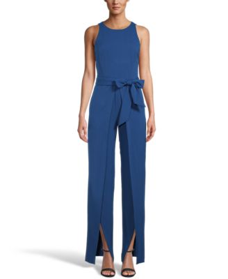 macy's blue jean jumpsuit