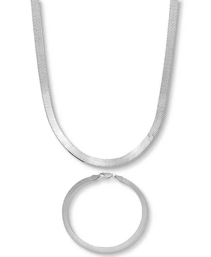 Macy's herringbone clearance necklace