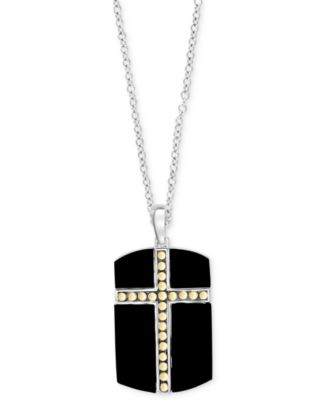 Onyx Cross Dog Tag 22\