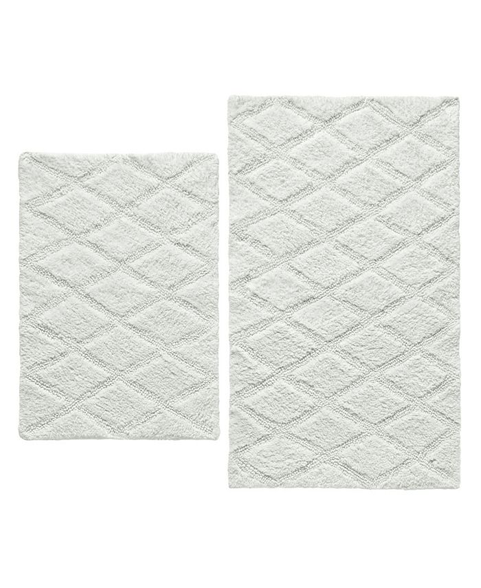 Vera Wang Tufted Diamond Reversible Bath Rug, Set of 2 Macy's
