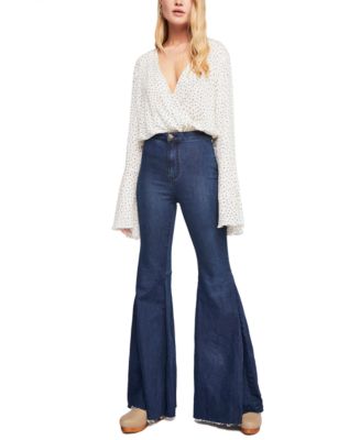 Free People Just Float On Plaid Jeans - Macy's