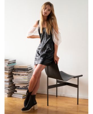 Free People - Johnny Vegan Faux-Leather Dress