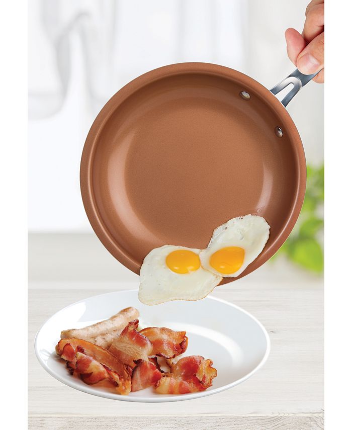 MasterPan Coppertone Ceramic Nonstick 12" Fry Pan Macy's