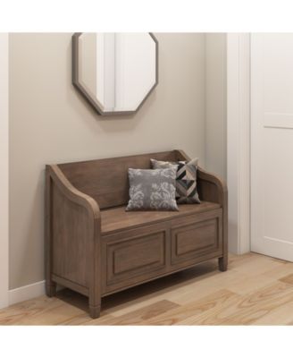 Connaught Solid Wood Entryway Storage Bench
