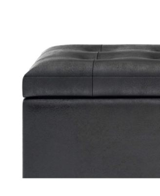 Cosmopolitan Contemporary Rectangle Storage Ottoman
