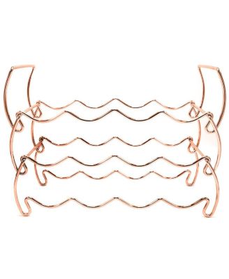 3-Tier Stackable Copper Wine Rack - Perfect for Bar, Wine Cellar, Basement, Cabinet, Pantry, etc (Hold 12 Bottles)