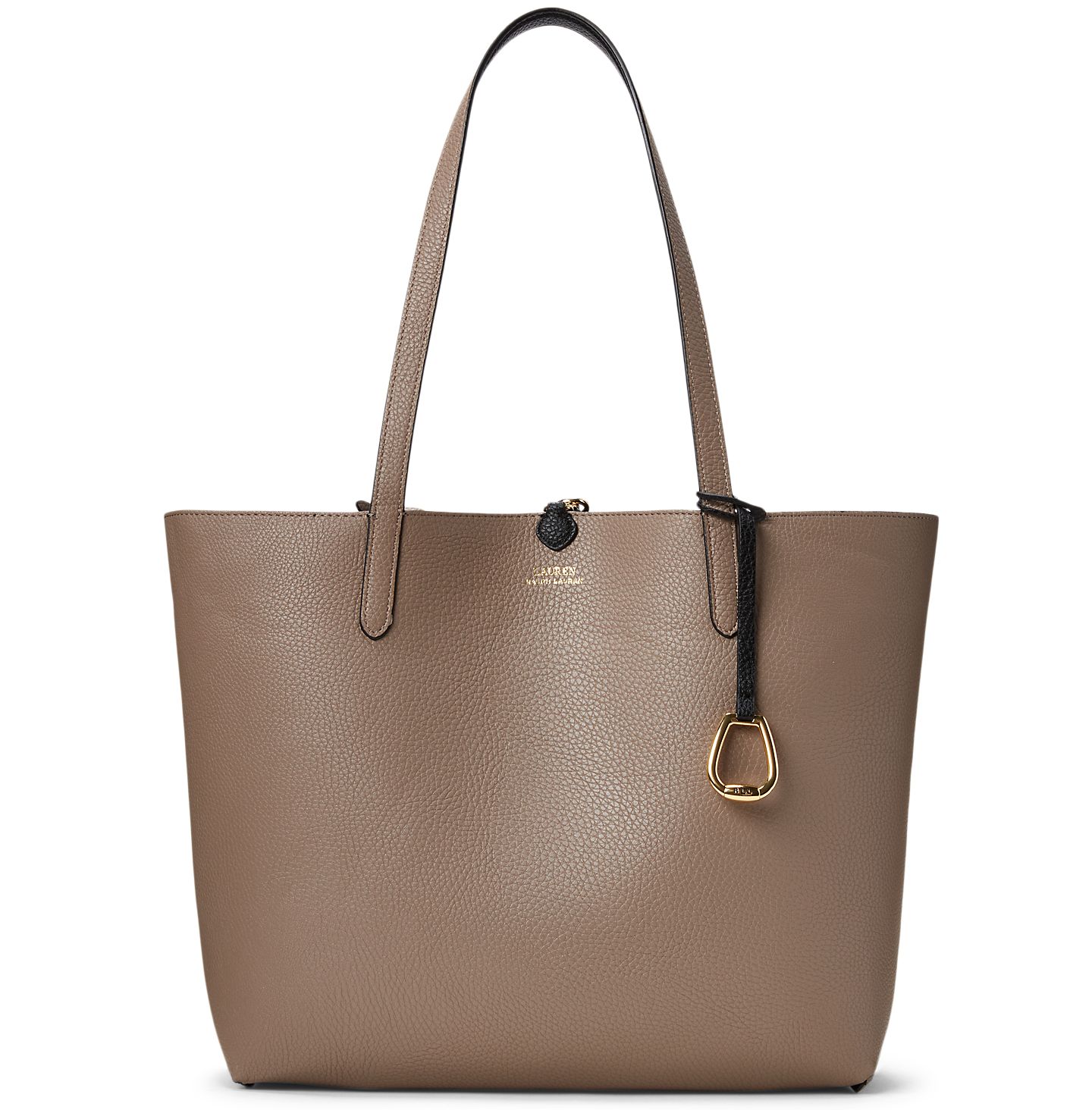 Женская сумка Lauren Ralph Lauren Faux-Leather Large Reversible, цвет: Чёрный / Серо-коричневый — фото 3