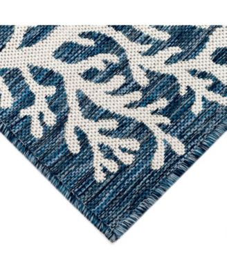 Carmel Coral Border 3'3" x 4'11" Outdoor Area Rug