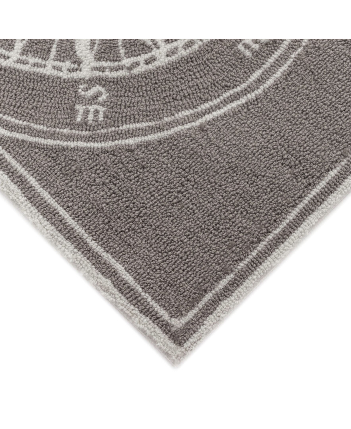 Liora Manne' Frontporch Compassand Gray Outdoor Area Rug - Black, Gray