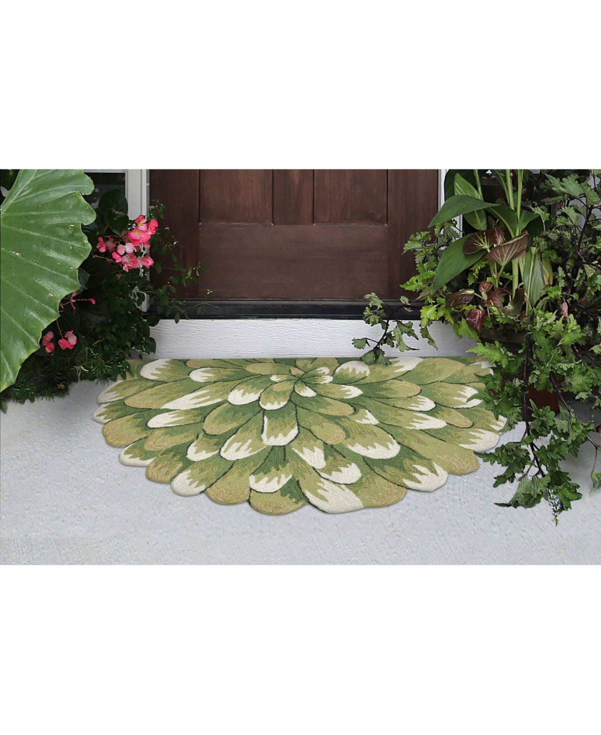 Liora Manne Frontporch Mum 2' X 3' Outdoor Area Rug In Green
