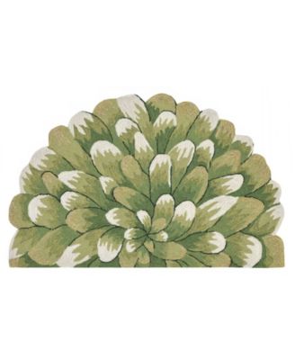 Frontporch Mum Aqua 5' x 5' Round Rug