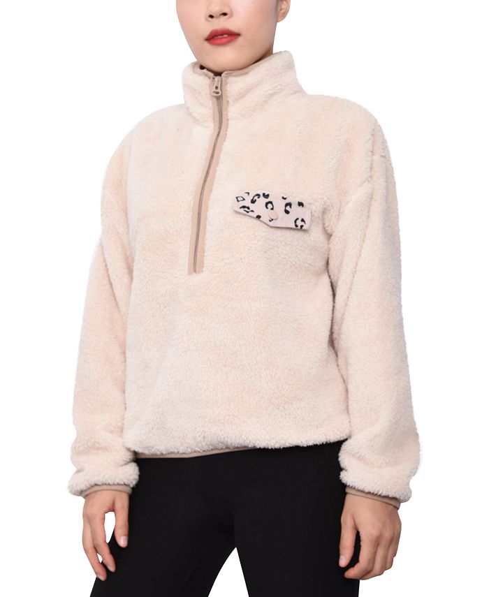 Derek Heart Juniors Quarter Zip Sherpa Pullover Sweatshirt Macy s
