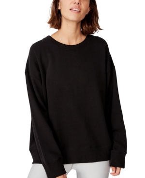 image of Cotton On Women-s Long Sleeve Fleece Crew Sweatshirt
