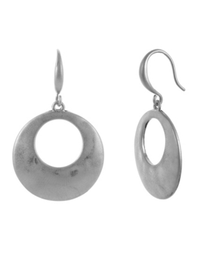 image of The Sak Silver-Tone Hammered Gypsy Hoop Earrings