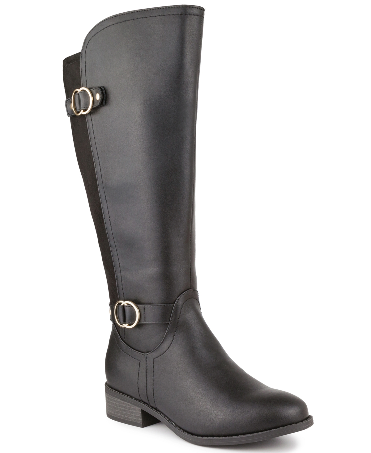 Leandraa Extra Wide-Calf Riding Boots, Created for Macy's - Black