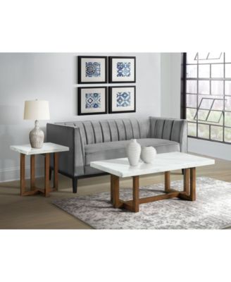 Meyers Marble Square End Table