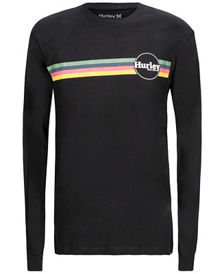 Hurley Mens Premium Jammer Stripe Long Sleeve T-Shirt