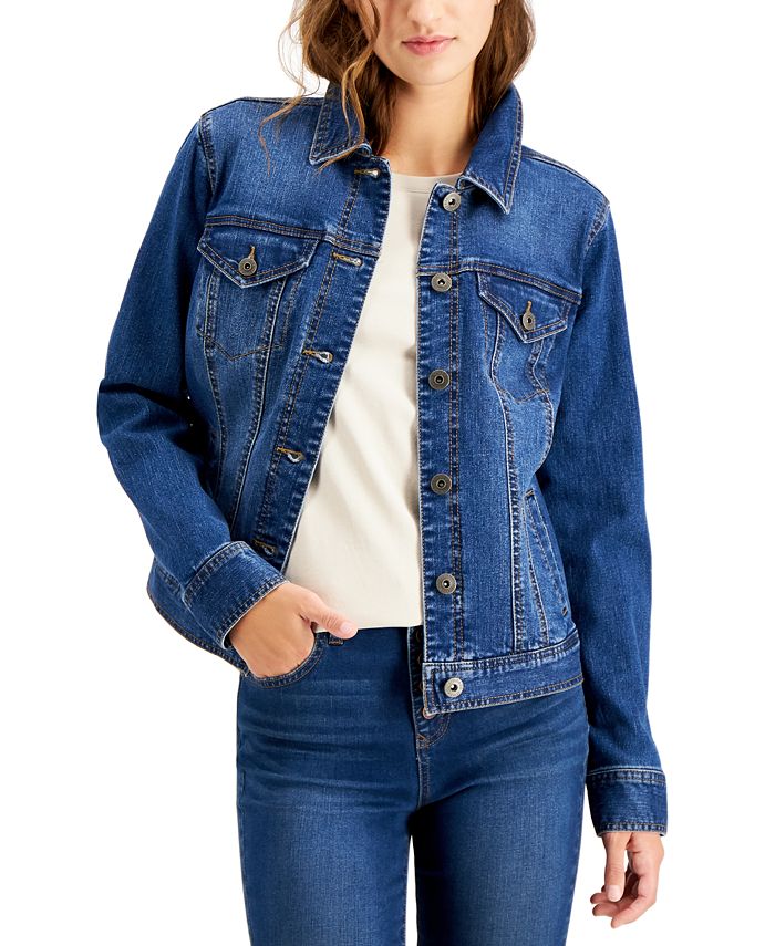 Style & Co Classic Denim Jacket, Created for Macy's - Macy's