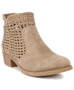 image of Sugar Women-s Ticking Woven Ankle Booties Women-s Shoes