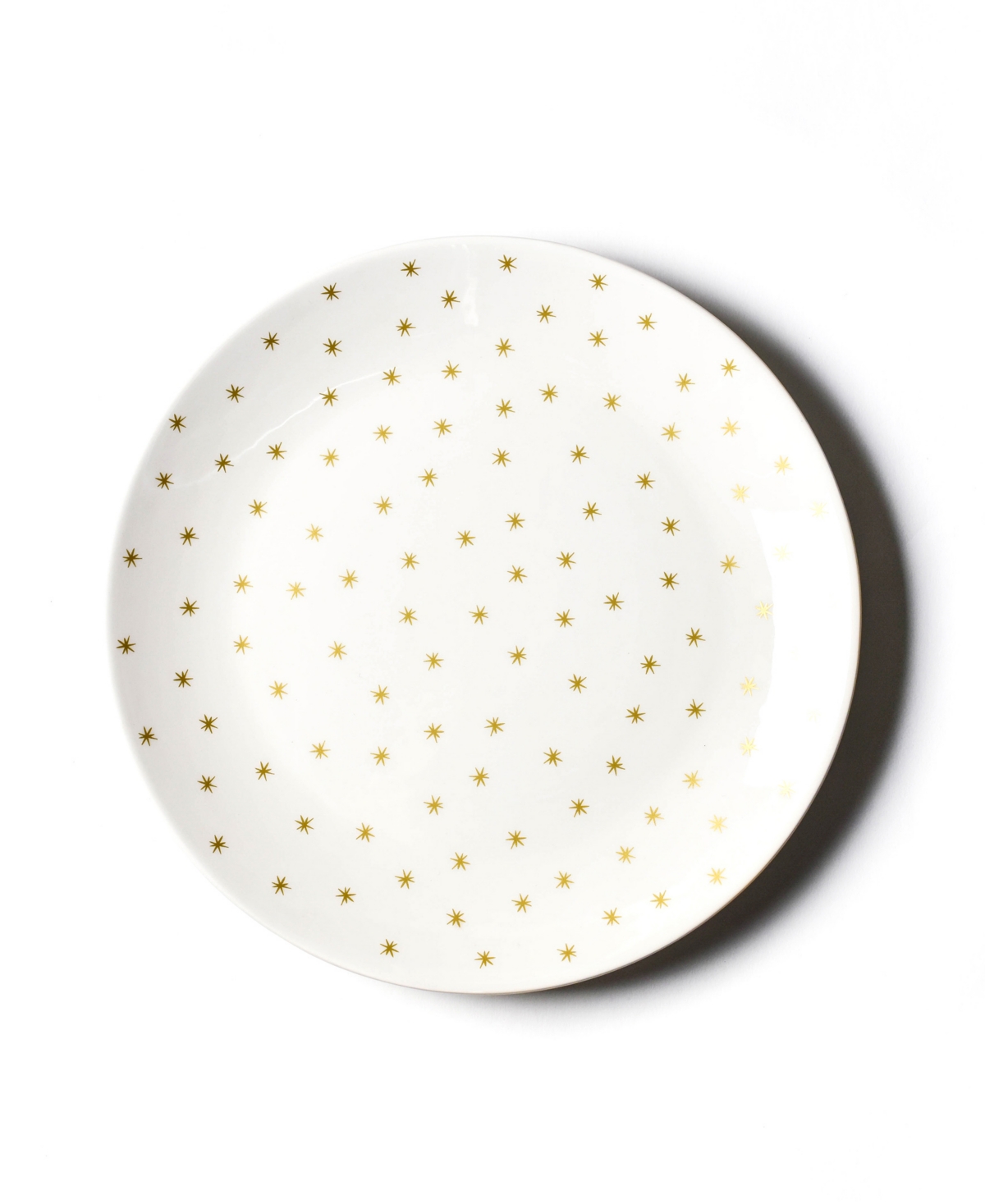 Neutral Nativity Gold Star Dinner Plate - White