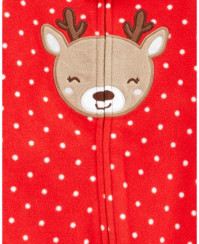 Carter's Baby Girl Christmas ZipUp Fleece Sleep & Play Macy's