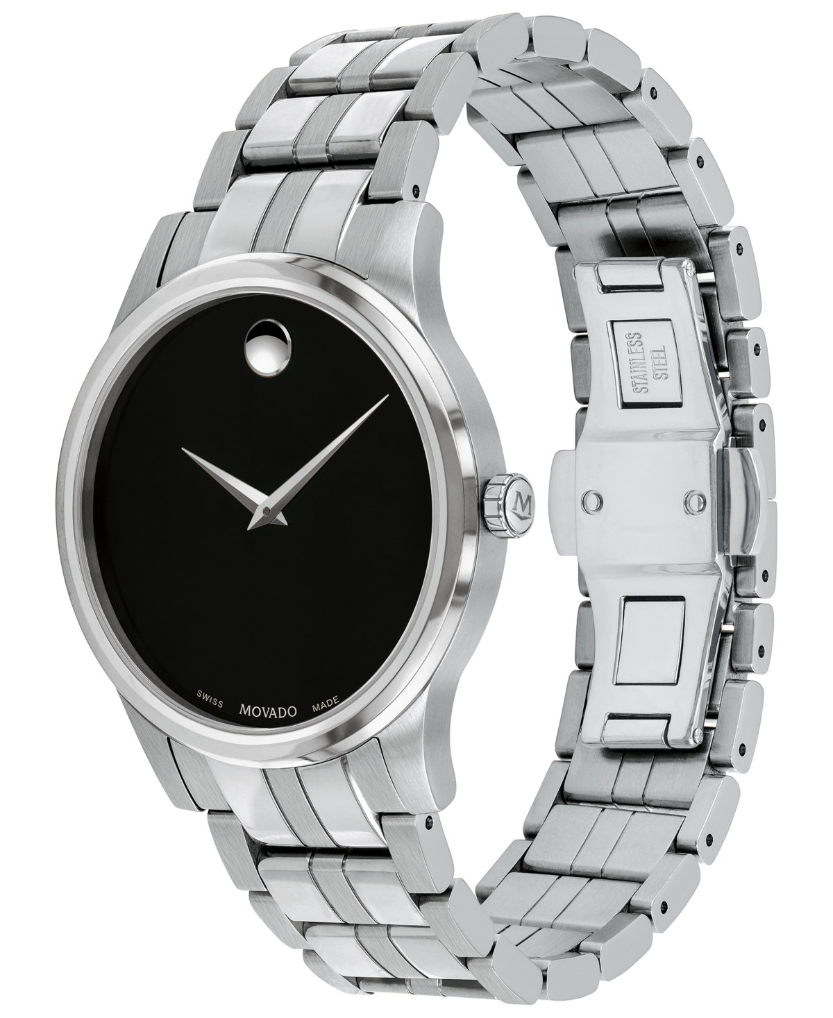 Shop Movado Men's Swiss Stainless Steel Bracelet Watch 40mm In Silver