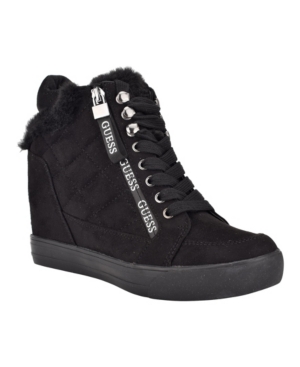 image of Guess Women-s Daily Quilted High Top Sneakers Women-s Shoes